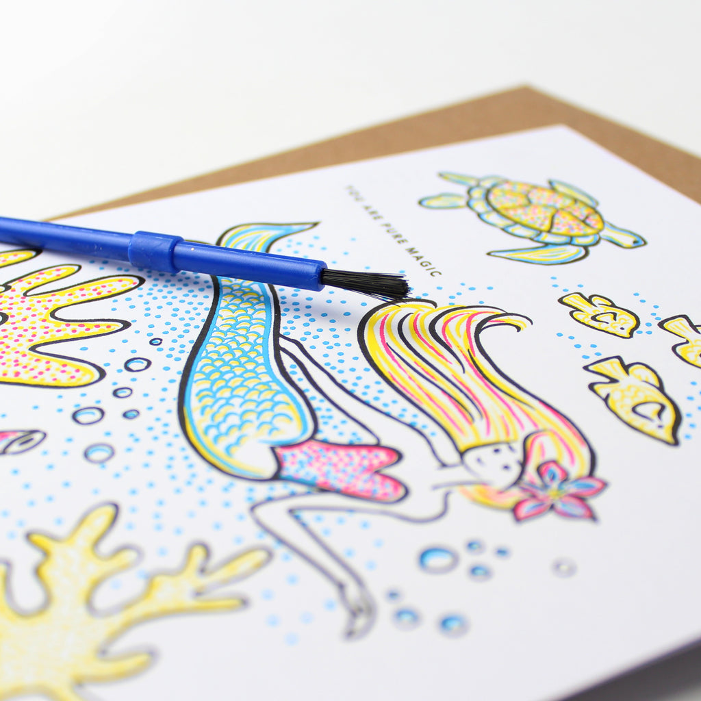 Paint With Water Card - Mermaid