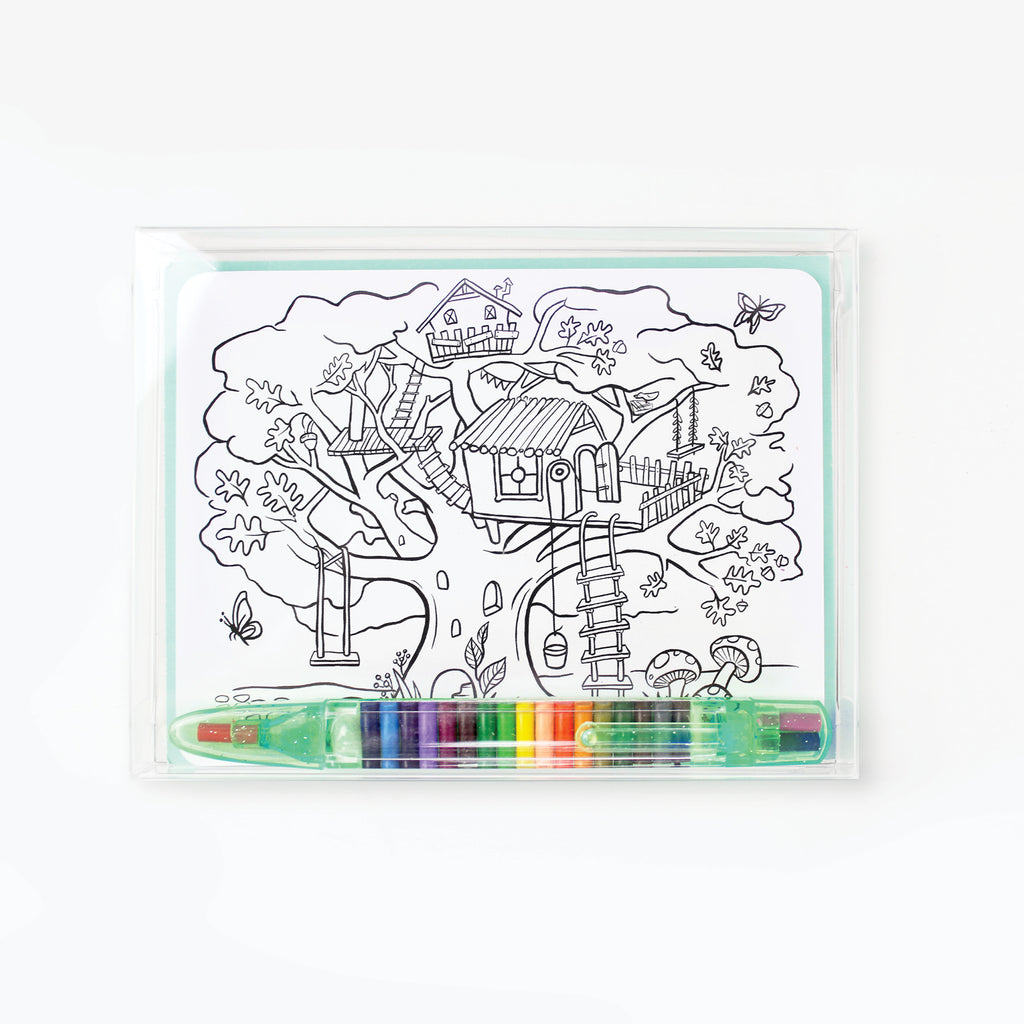Kids Color-In Postcard Kit - Inklings Paperie