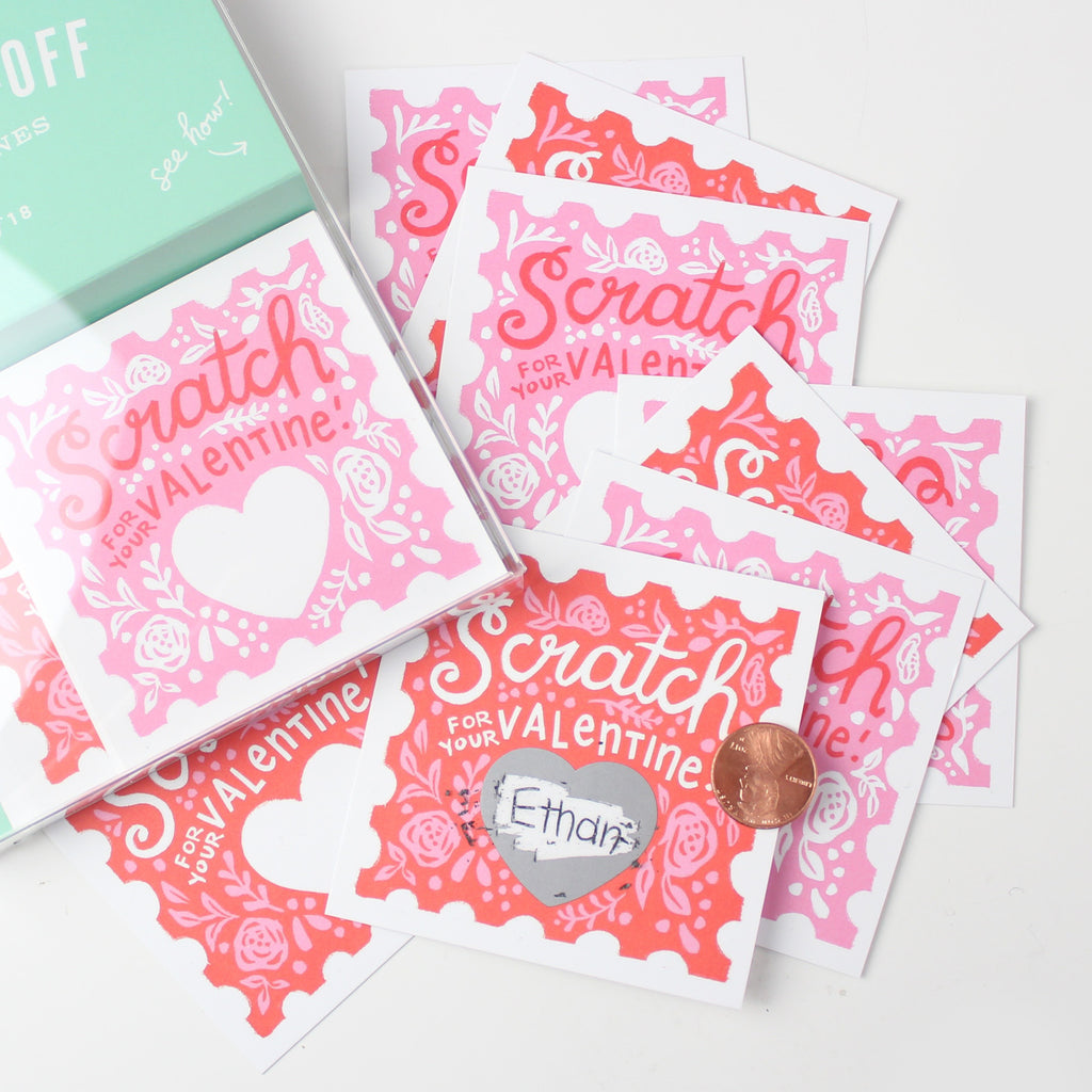 Scratch-off Floral Valentines - Inklings Paperie
