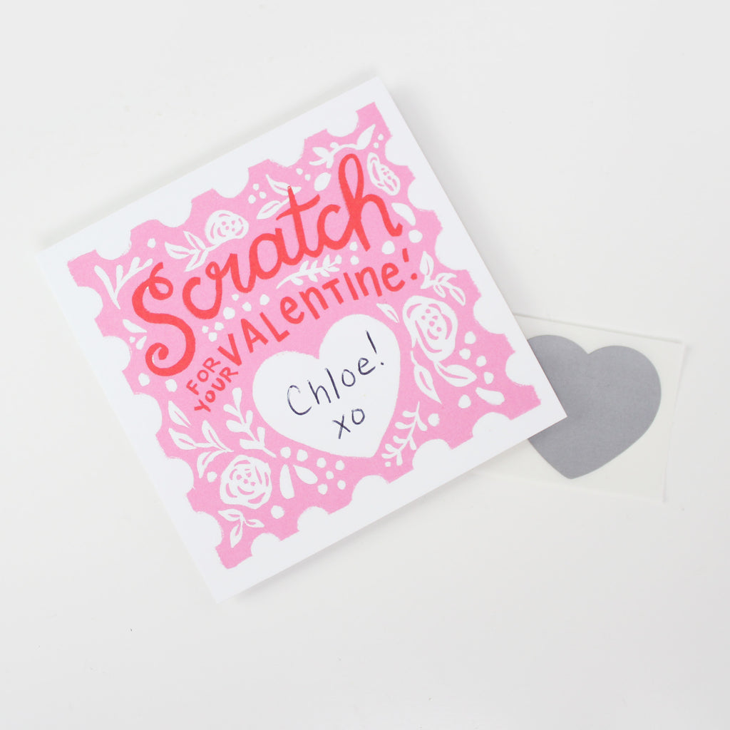 Scratch-off Floral Valentines - Inklings Paperie