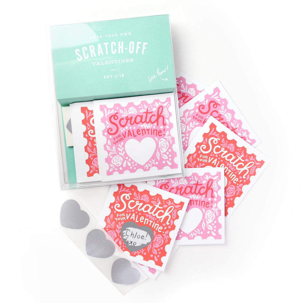 Scratch-off Floral Valentines - Inklings Paperie