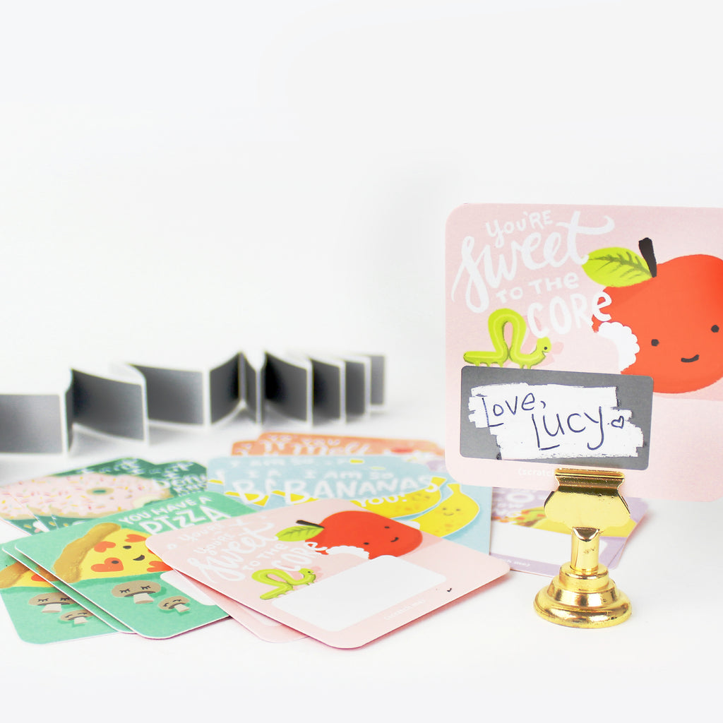 Scratch-off Valentine Cards - Snack Pack