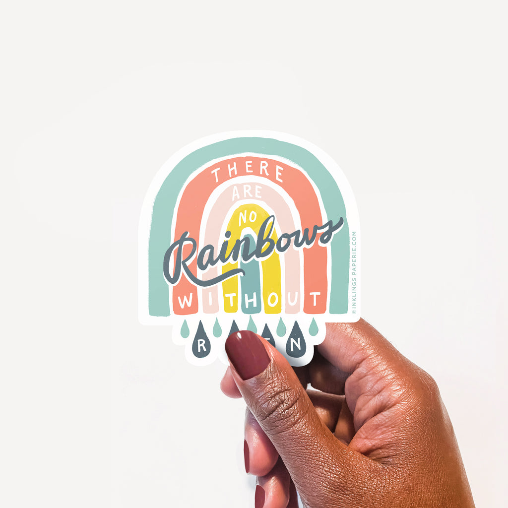 No Rainbows Vinyl Sticker - Inklings Paperie