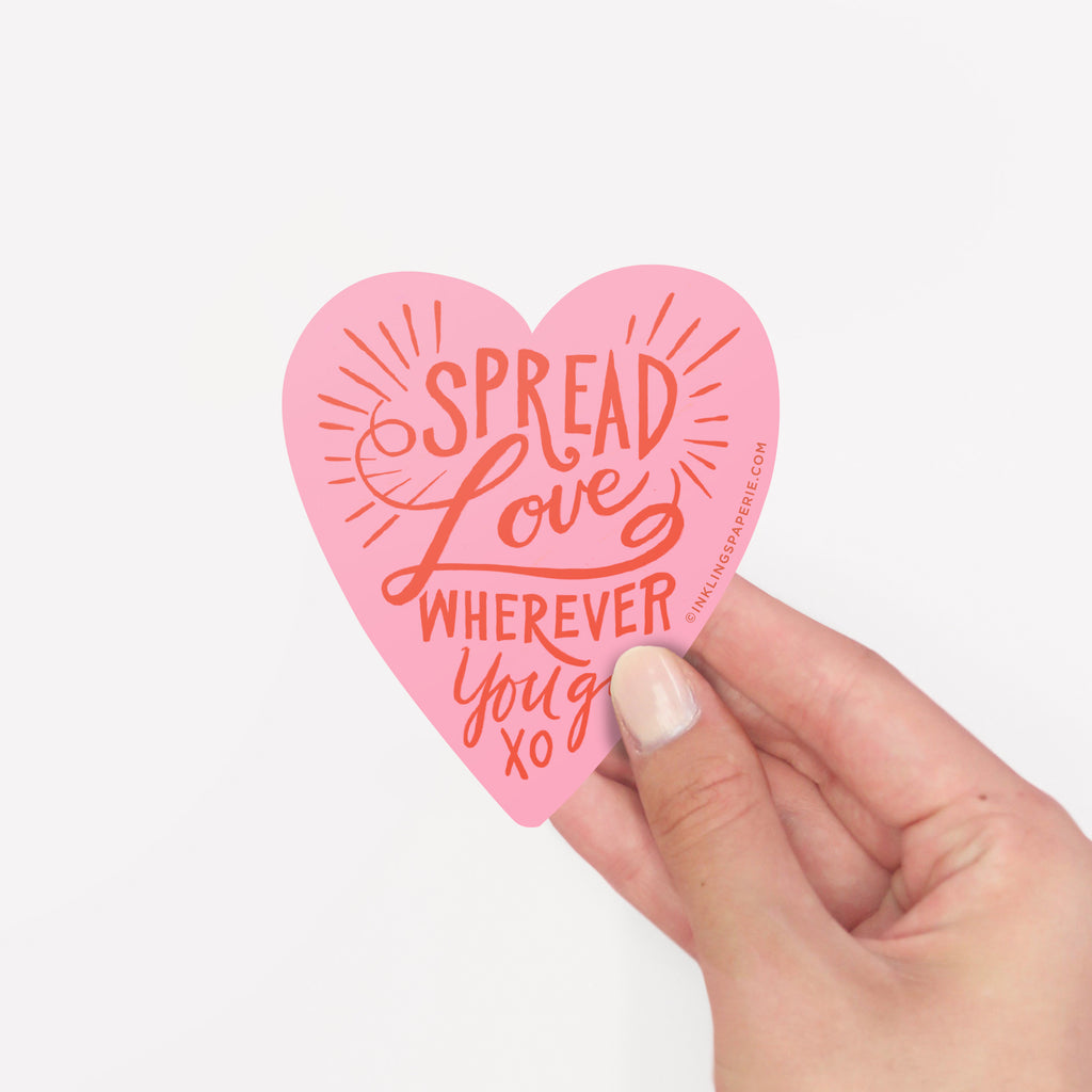 Spread Love Vinyl Sticker - Inklings Paperie