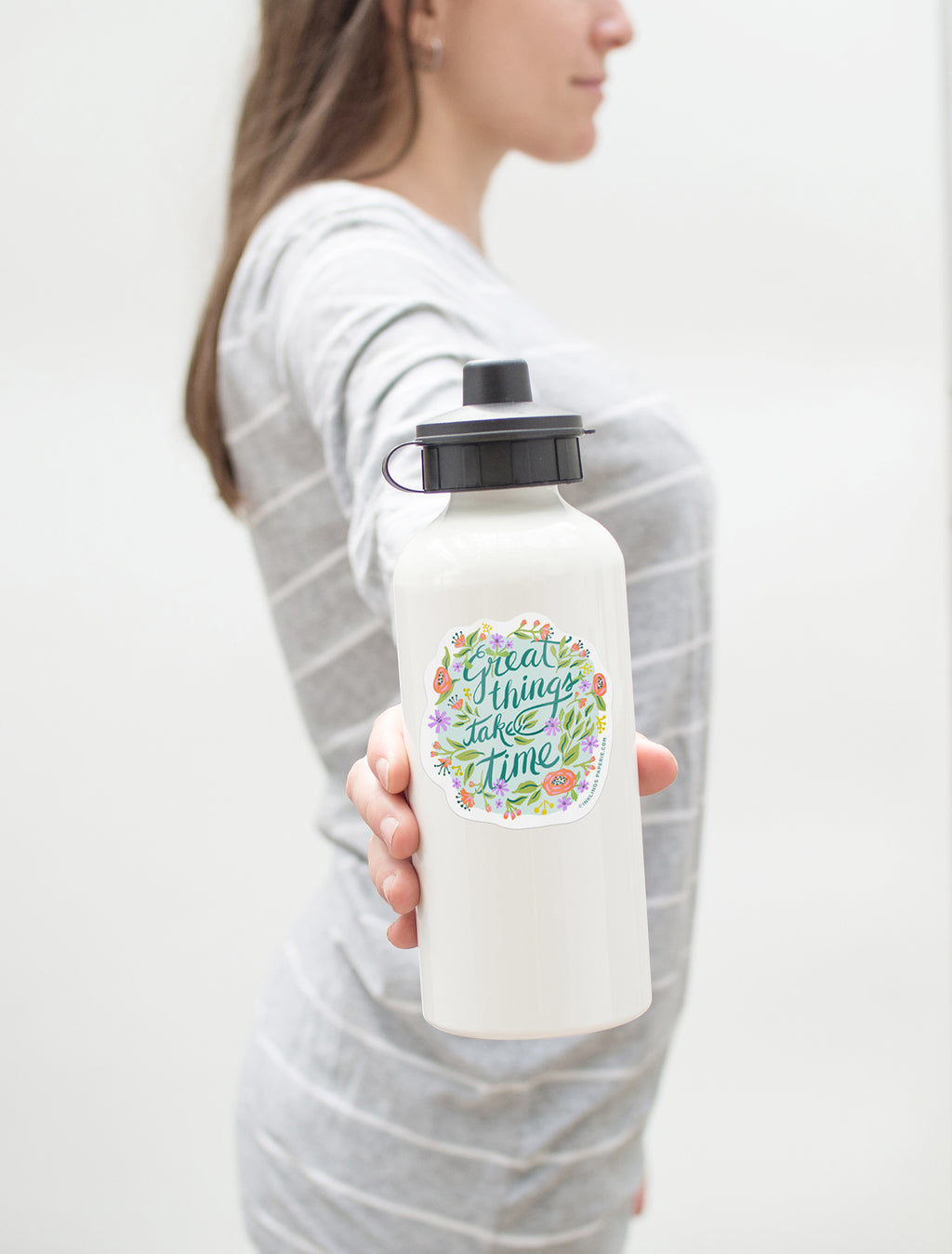 Great Things Take Time Vinyl Sticker - Inklings Paperie