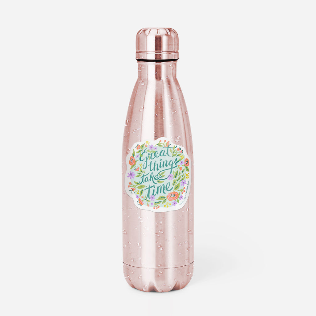 Great Things Take Time Vinyl Sticker - Inklings Paperie