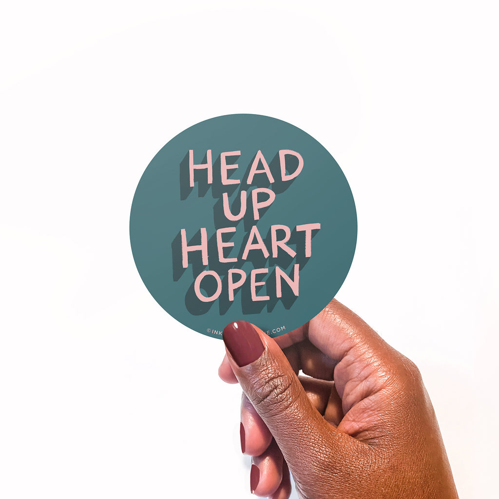 Head Up Vinyl Sticker - Inklings Paperie
