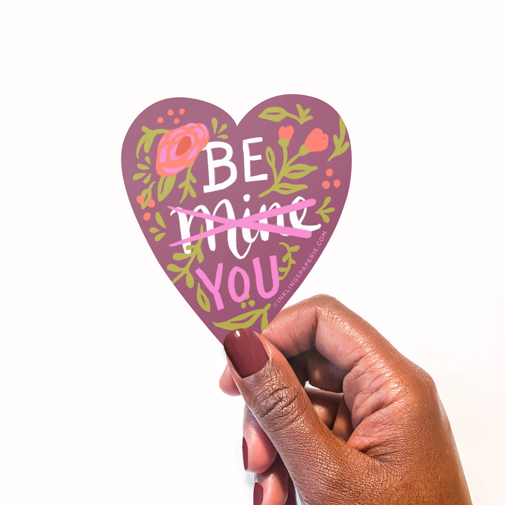 Valentine's Day, heart, pride, sticker, vinyl sticker, encouragement, friendship, gift, friendship
