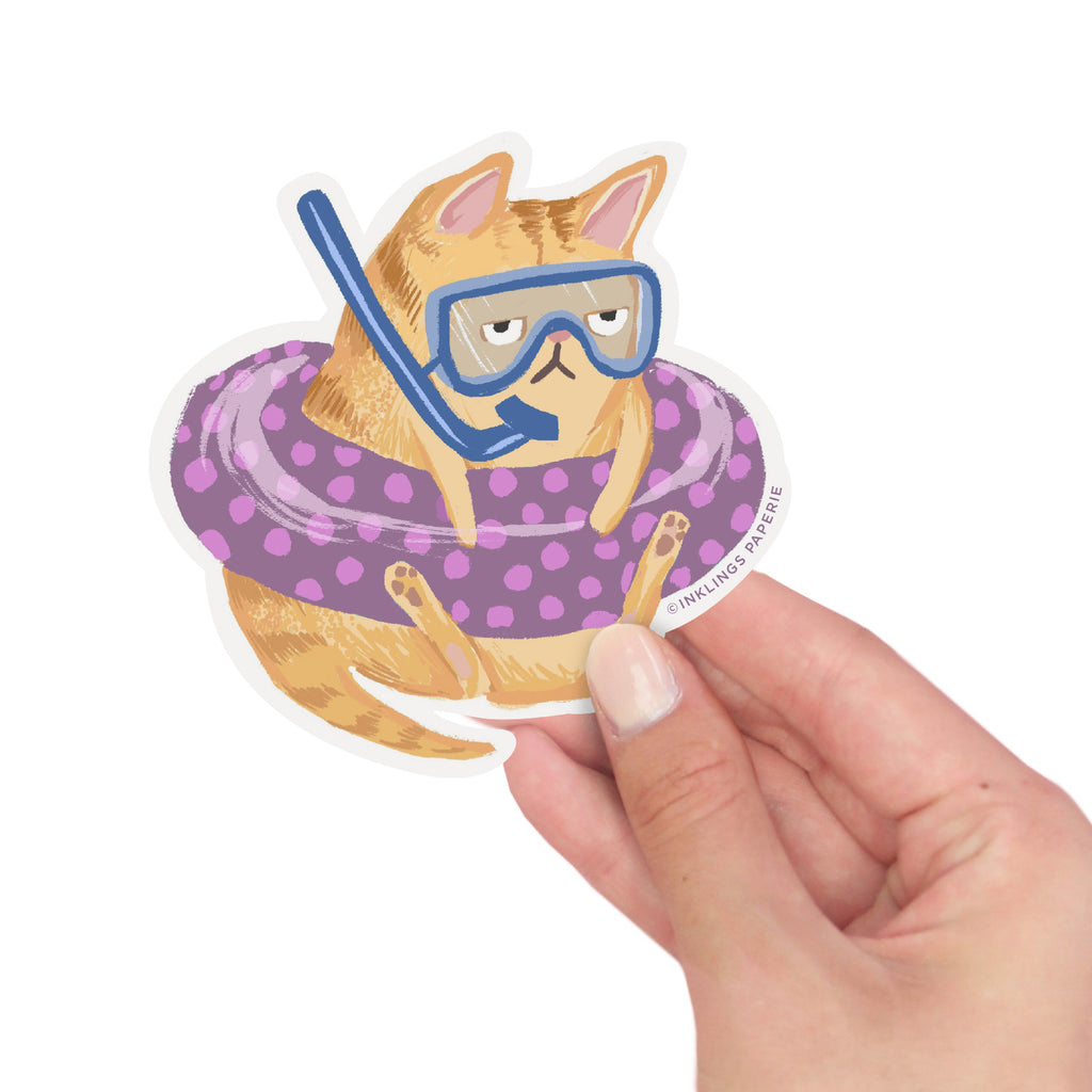 cat, cat lover, cat sticker, grumpy cat, vinyl sticker, sticker