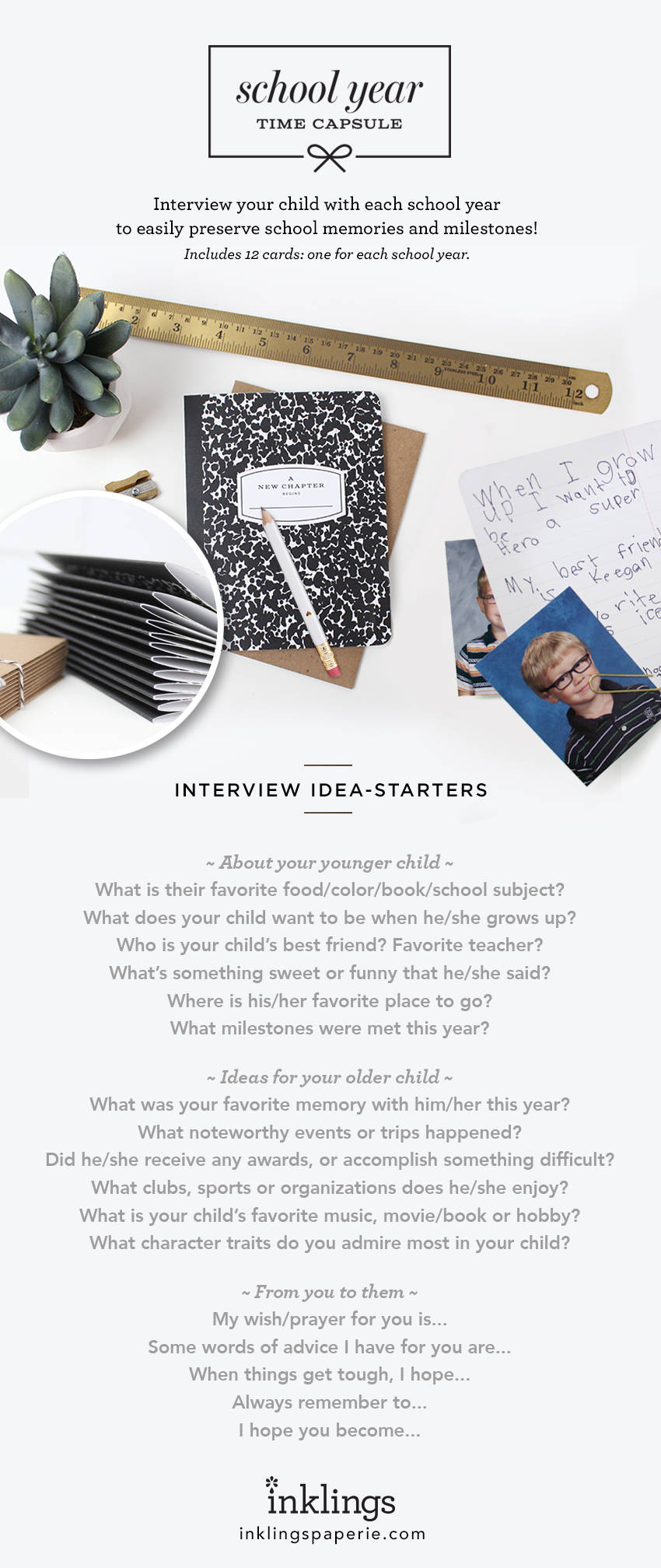 School Year Time Capsule - Inklings Paperie