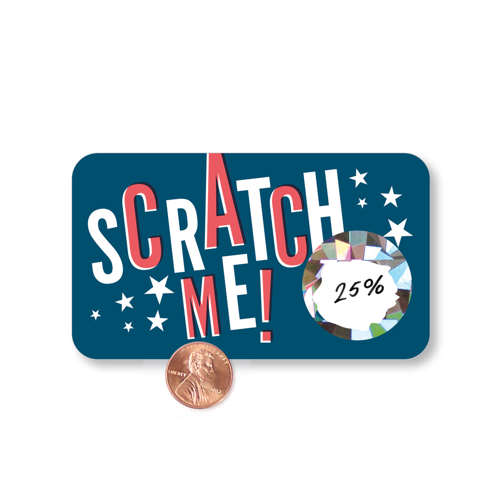 Customer Scratch Cards - Blue Stars - Inklings Paperie