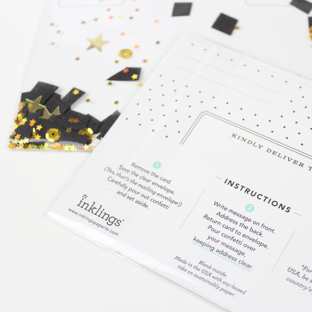 Confettigram™ - Graduate. Congratulations, Graduation, Graduation card, Confetti, Stars, Gift Card