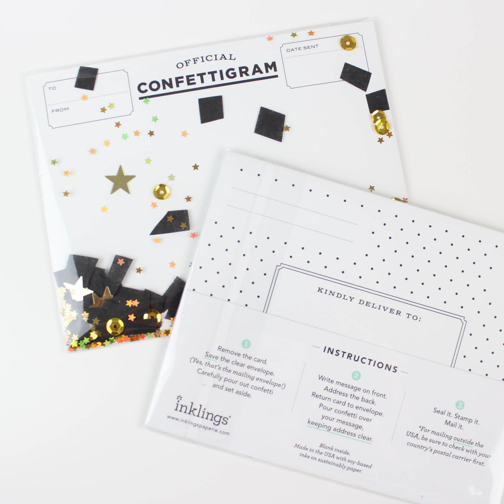 Confettigram™ - Graduate. Congratulations, Graduation, Graduation card, Confetti, Stars, Gift Card