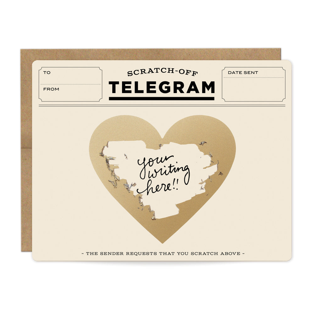 Classic Telegram, Scratch-off Card, Friendship, Encouragement. Proposal Card, Bridesmaid Card, Groomsman Card, Vintage