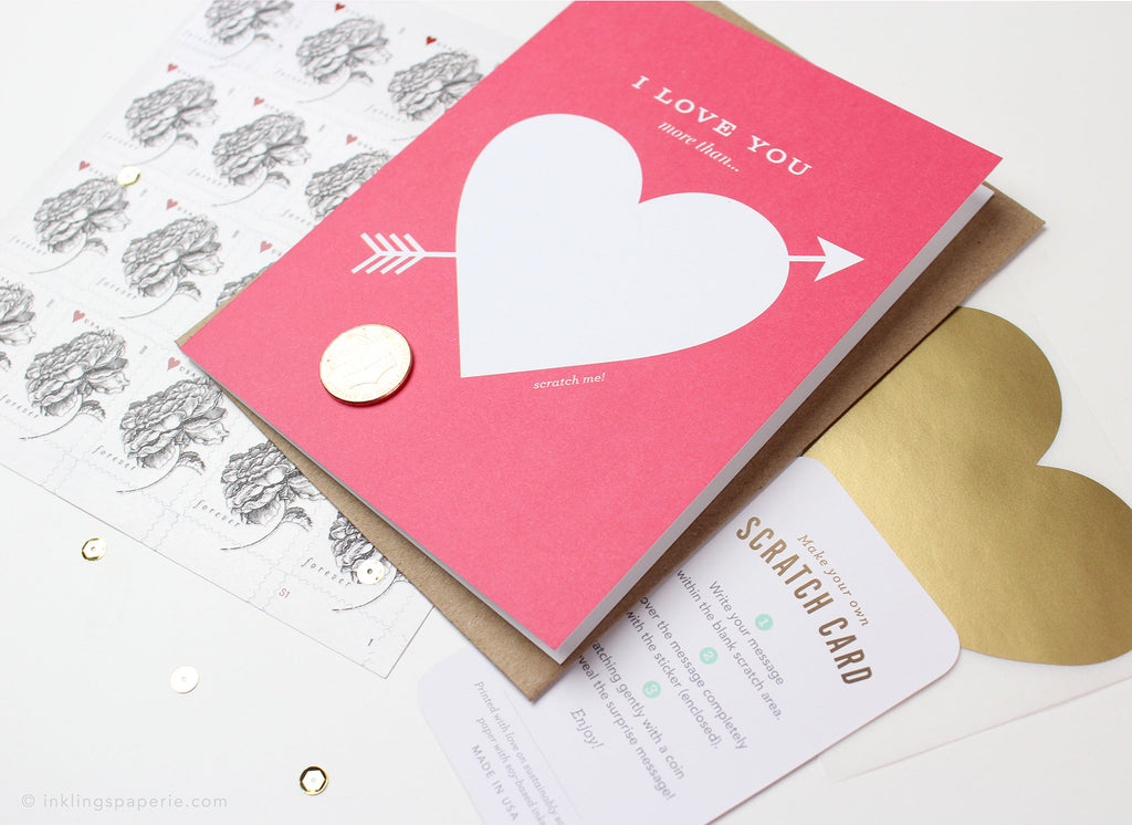 Love You More Than... Scratch-off Card - Inklings Paperie