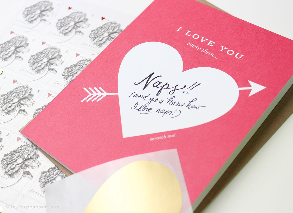 Love You More Than... Scratch-off Card - Inklings Paperie