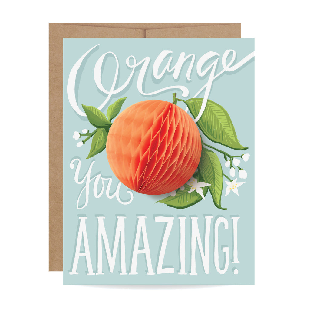 Orange Pop-up Card - Inklings Paperie