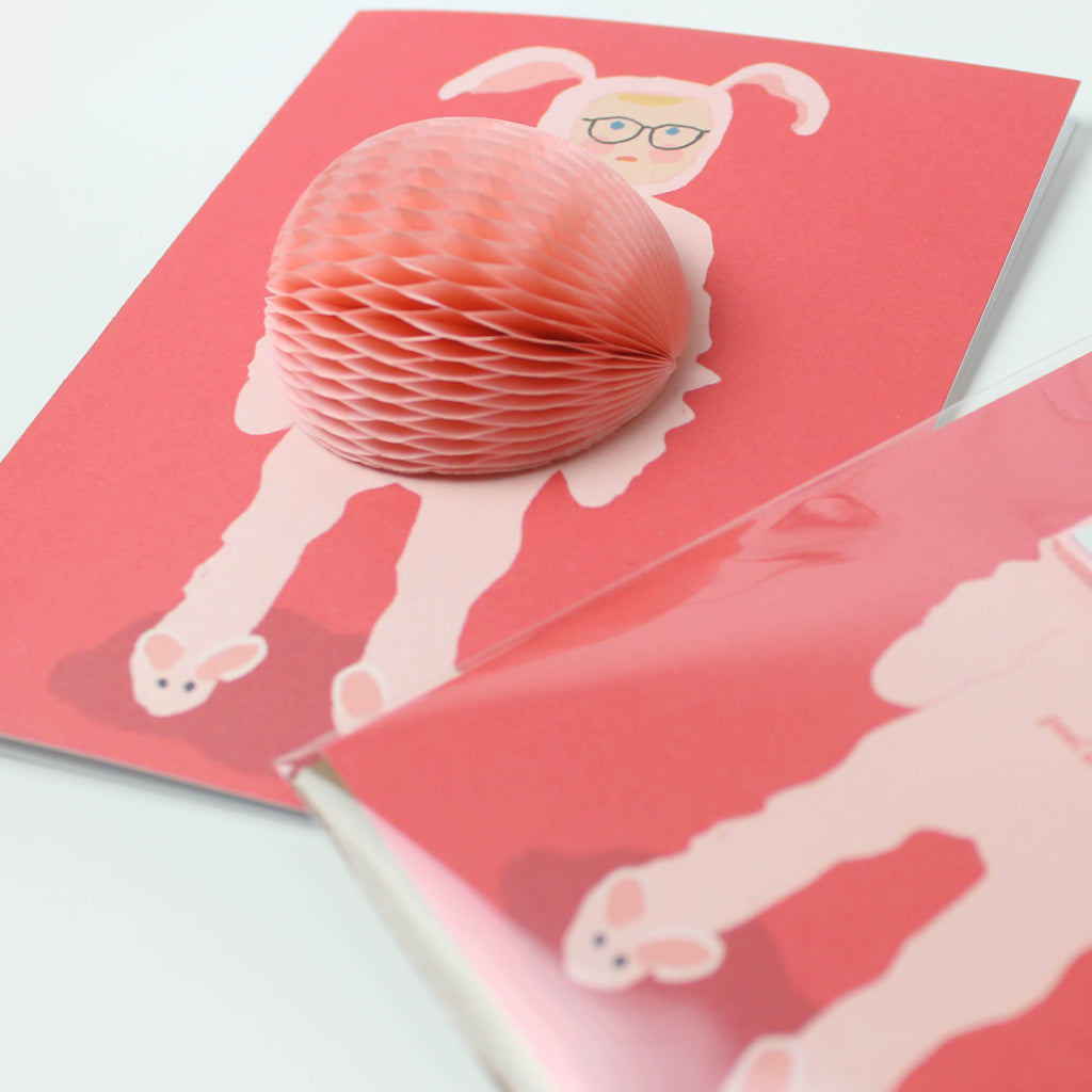 Bunny Suit Pop-up, Christmas, Holiday, Bunny, Pink. Pop Culture , Ralphie, Christmas Rabbit