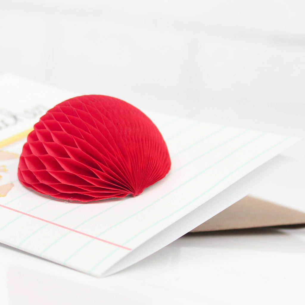 A+ Teacher, Pop-up Card, Thank you, Teacher Appreciation, apple, pencil, amazing teacher