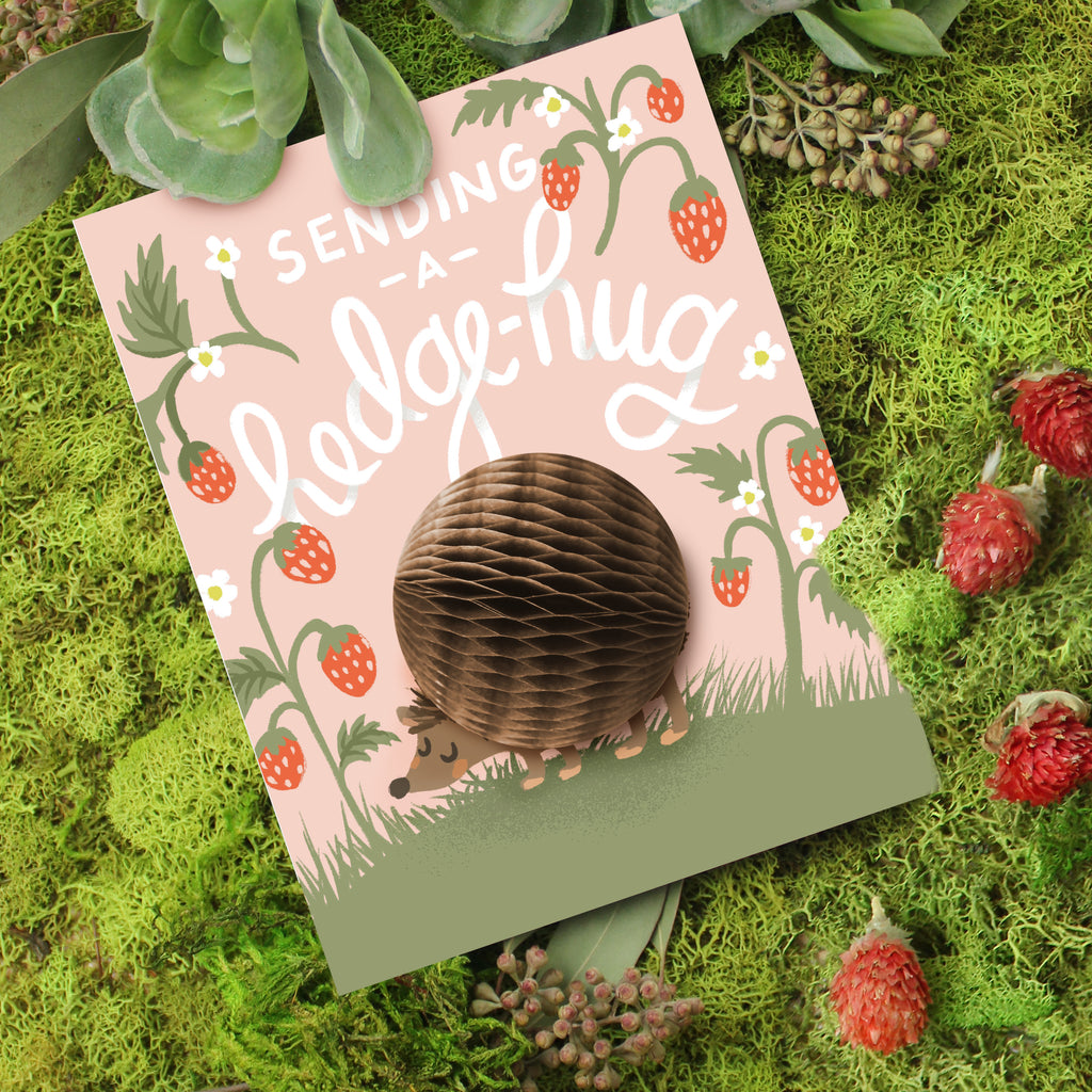 Hedgehog, Animal Card, Love card, Card for Kids, Birthday, Just because, everyday card, Friendship, Get Well, Encouragement 