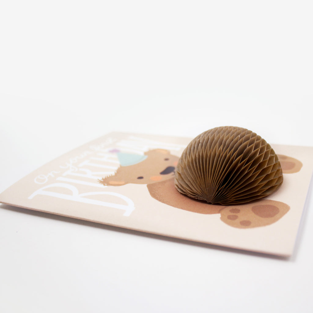First birthday, greeting card, pop-up, teddy bear, children's greeting card, birthday card