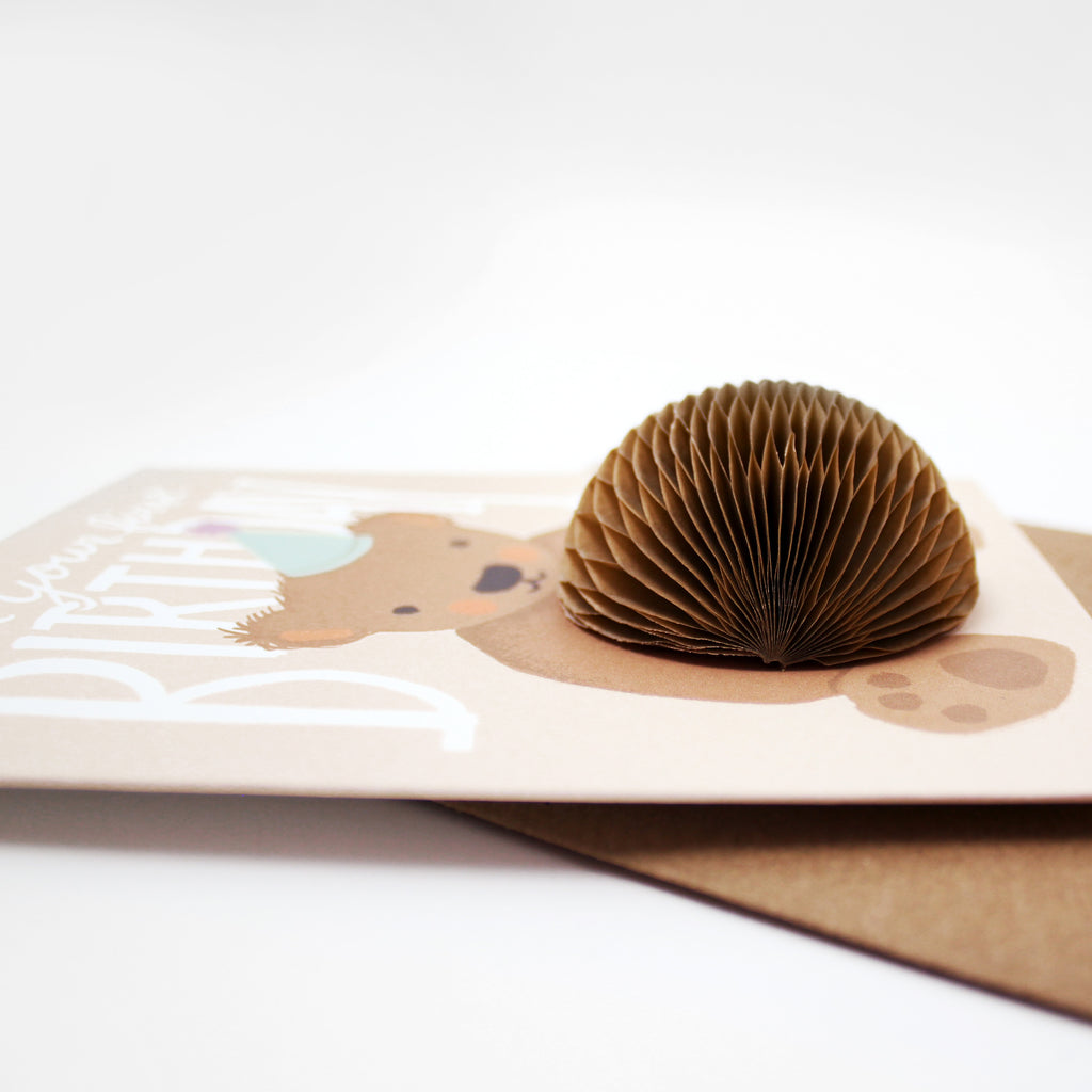 First birthday, greeting card, pop-up, teddy bear, children's greeting card, birthday card