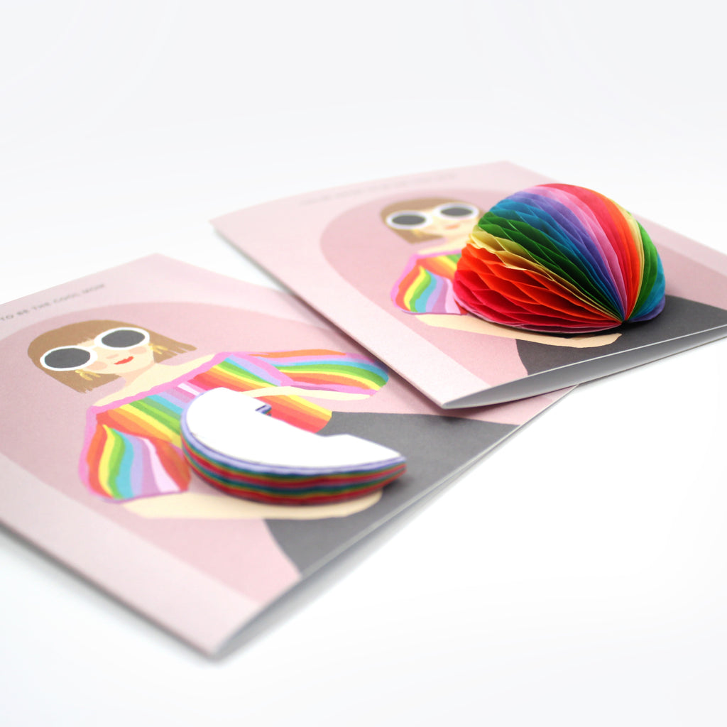 New baby, pregnancy card, new mom, cool mom, rainbow, honeycomb, trendy mom, mom card, baby, baby shower