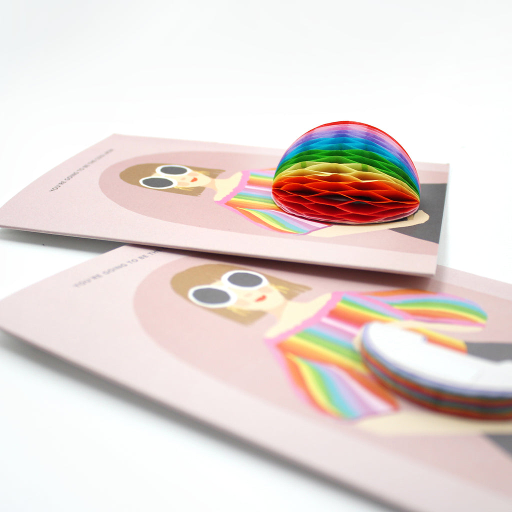 New baby, pregnancy card, new mom, cool mom, rainbow, honeycomb, trendy mom, mom card, baby, baby shower