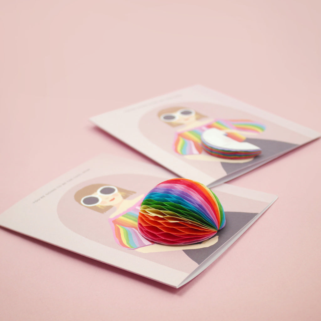 New baby, pregnancy card, new mom, cool mom, rainbow, honeycomb, trendy mom, mom card, baby, baby shower