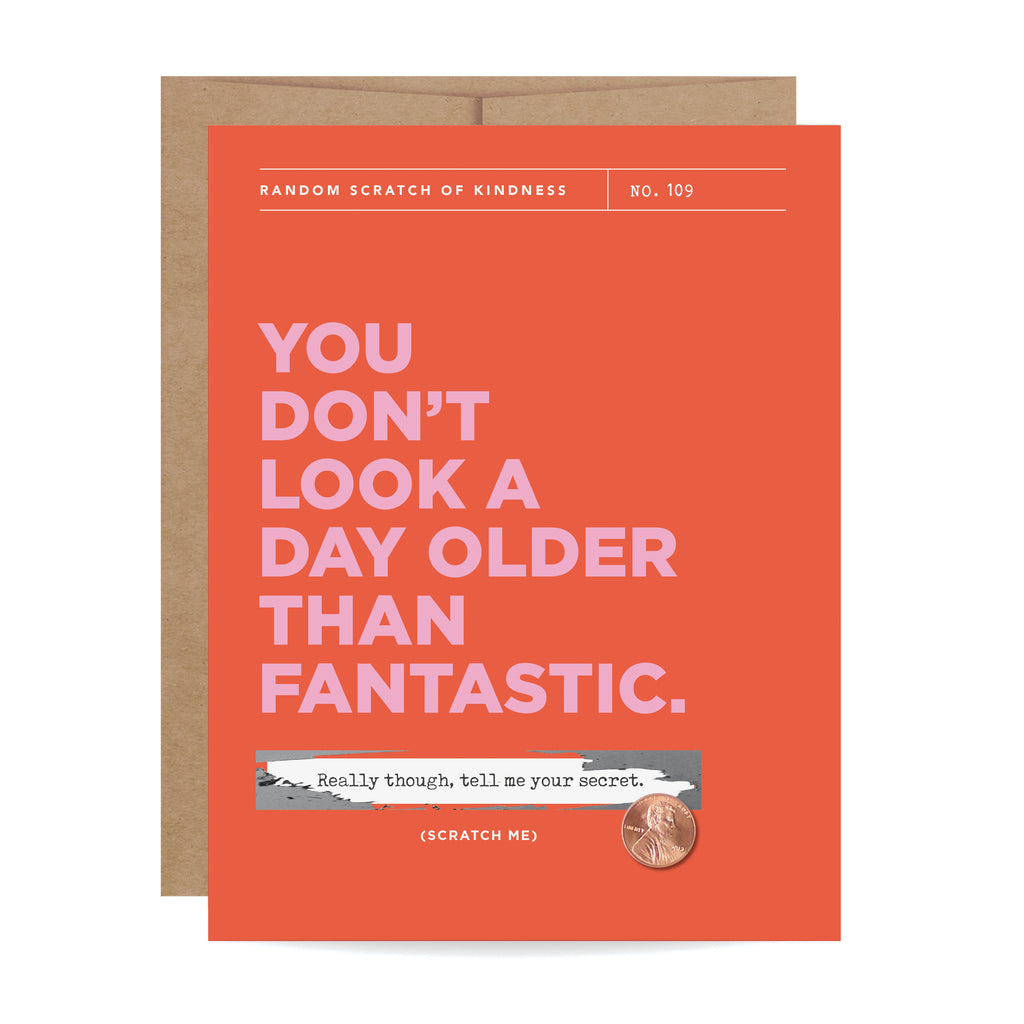 Fantastic, Scratch-off Card, Encouragement, Birthday, Partner birthday, friend birthday, Friendship, Random scratch of Kindness