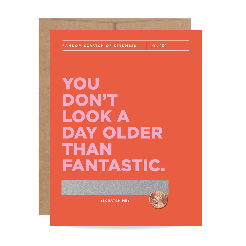 Fantastic, Scratch-off Card, Encouragement, Birthday, Partner birthday, friend birthday, Friendship, Random scratch of Kindness