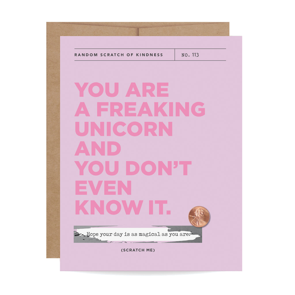 Unicorn Scratch-off Card - Inklings Paperie