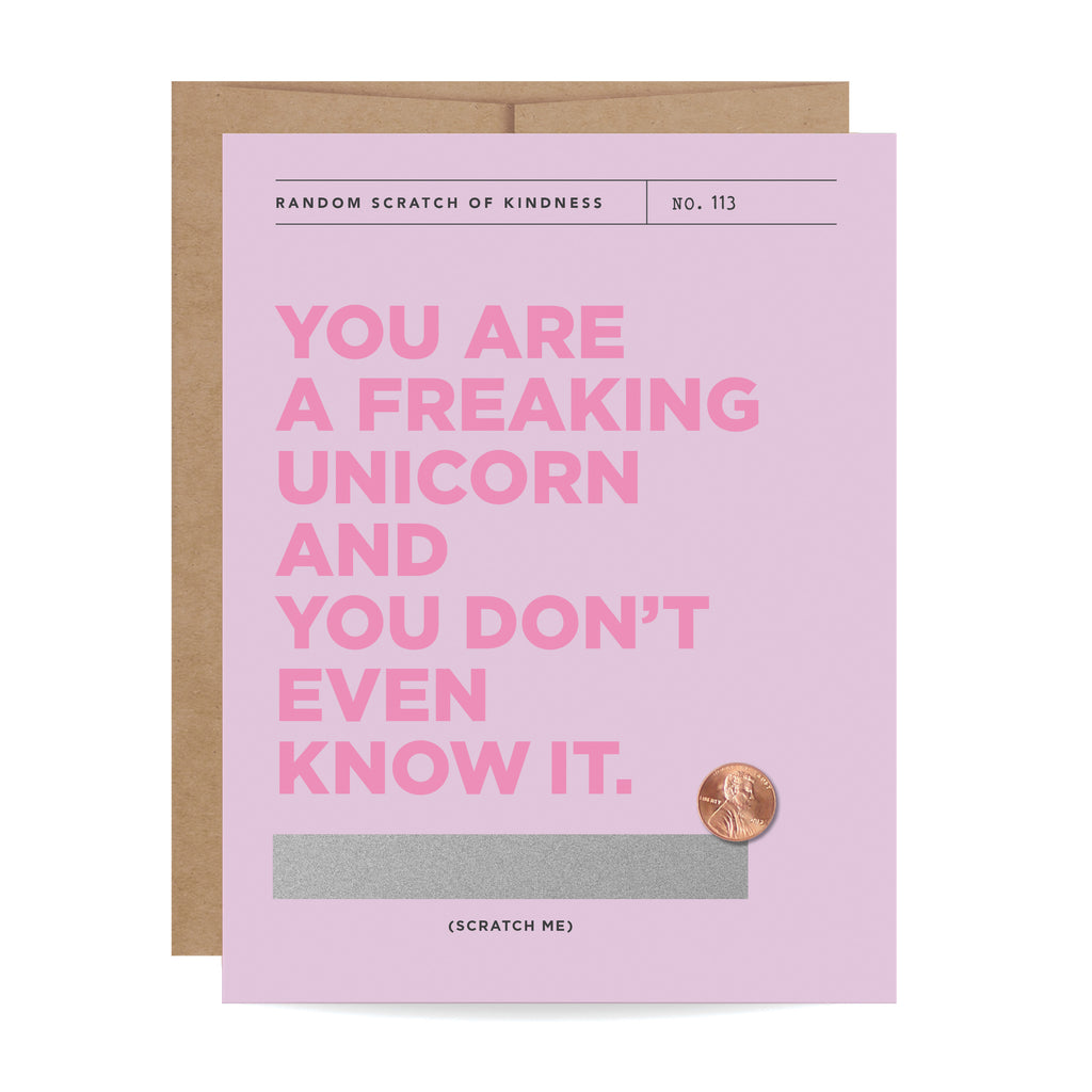 Unicorn Scratch-off Card - Inklings Paperie