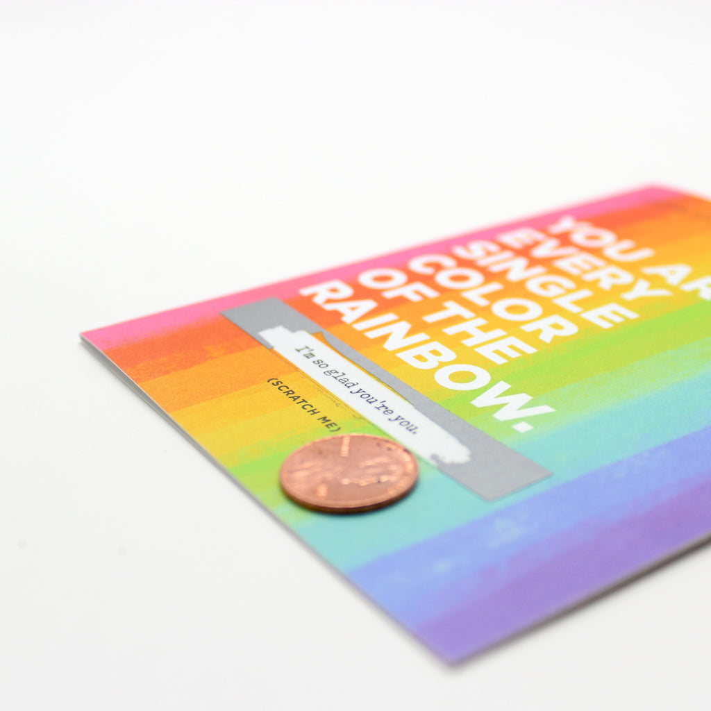 Pride, Random acts of kindness, rainbow, LGBTQIA+, support, friendship, encouragement, scratch off