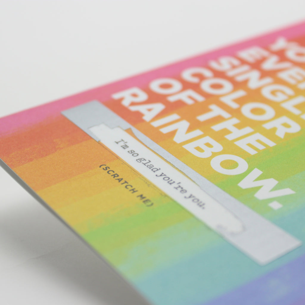Pride, Random acts of kindness, rainbow, LGBTQIA+, support, friendship, encouragement, scratch off
