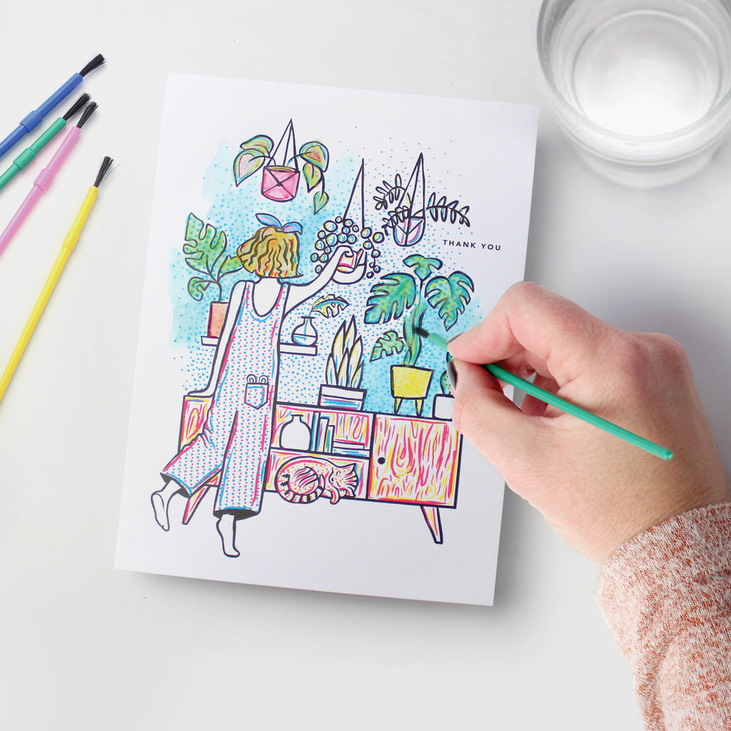 Paint With Water Card - Plant Wall