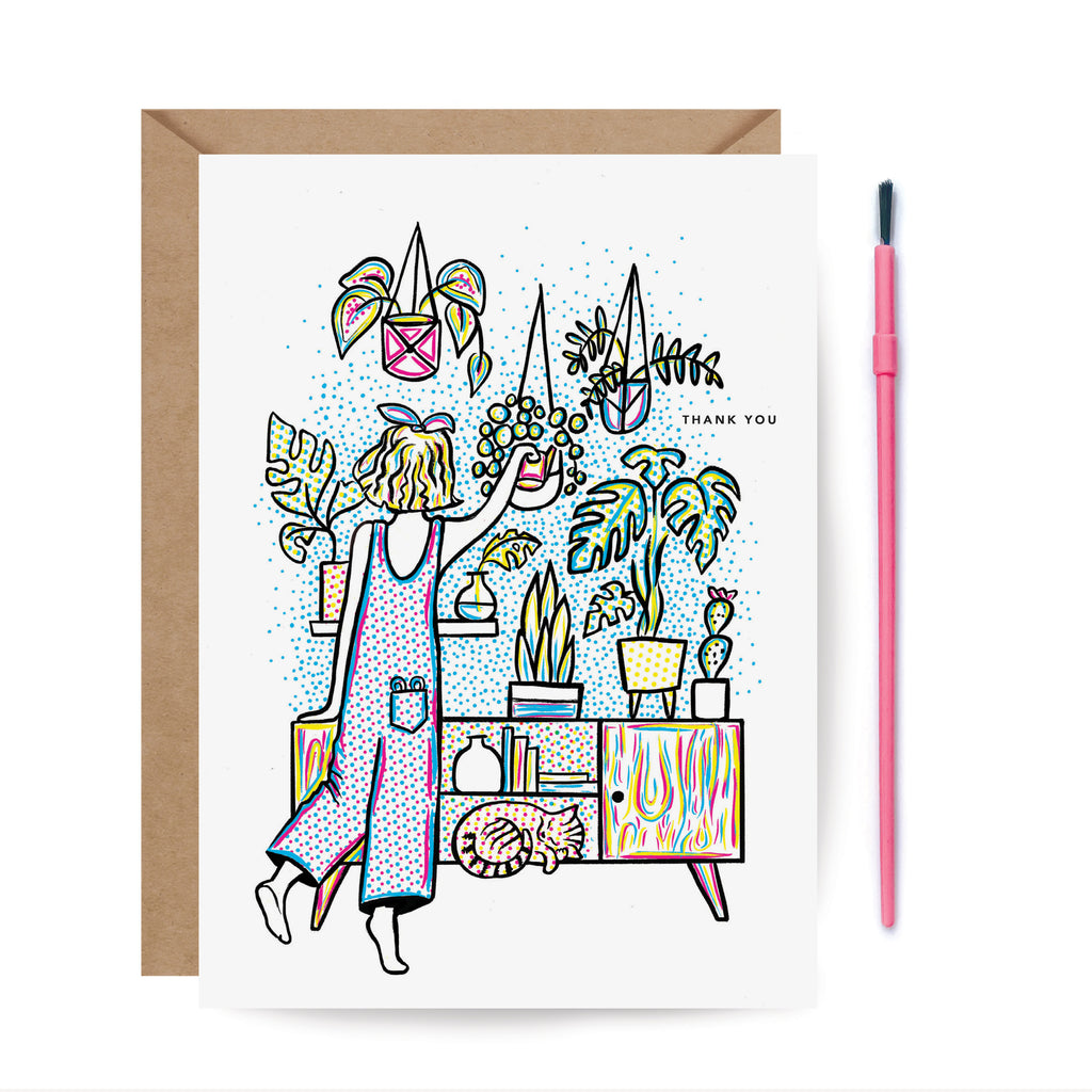 Paint With Water Card - Plant Wall