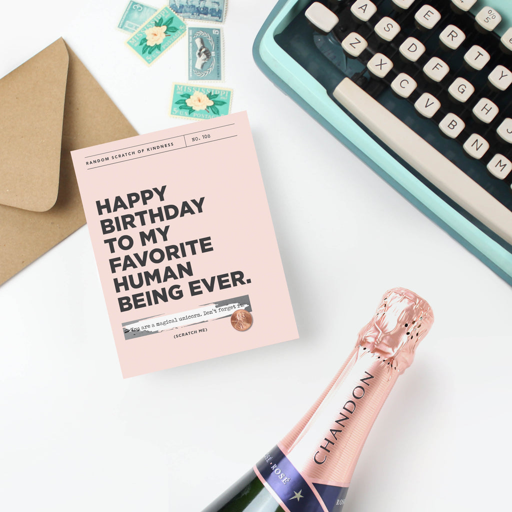 Happy Birthday, Scratch-off Card, Friendship, Partner, Girlfriend card, Birthday