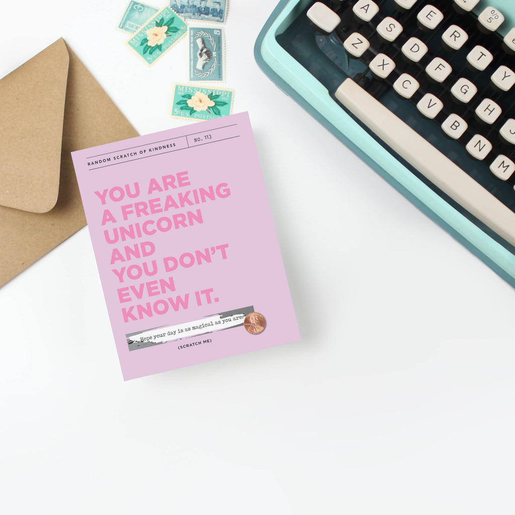 Unicorn Scratch-off Card - Inklings Paperie