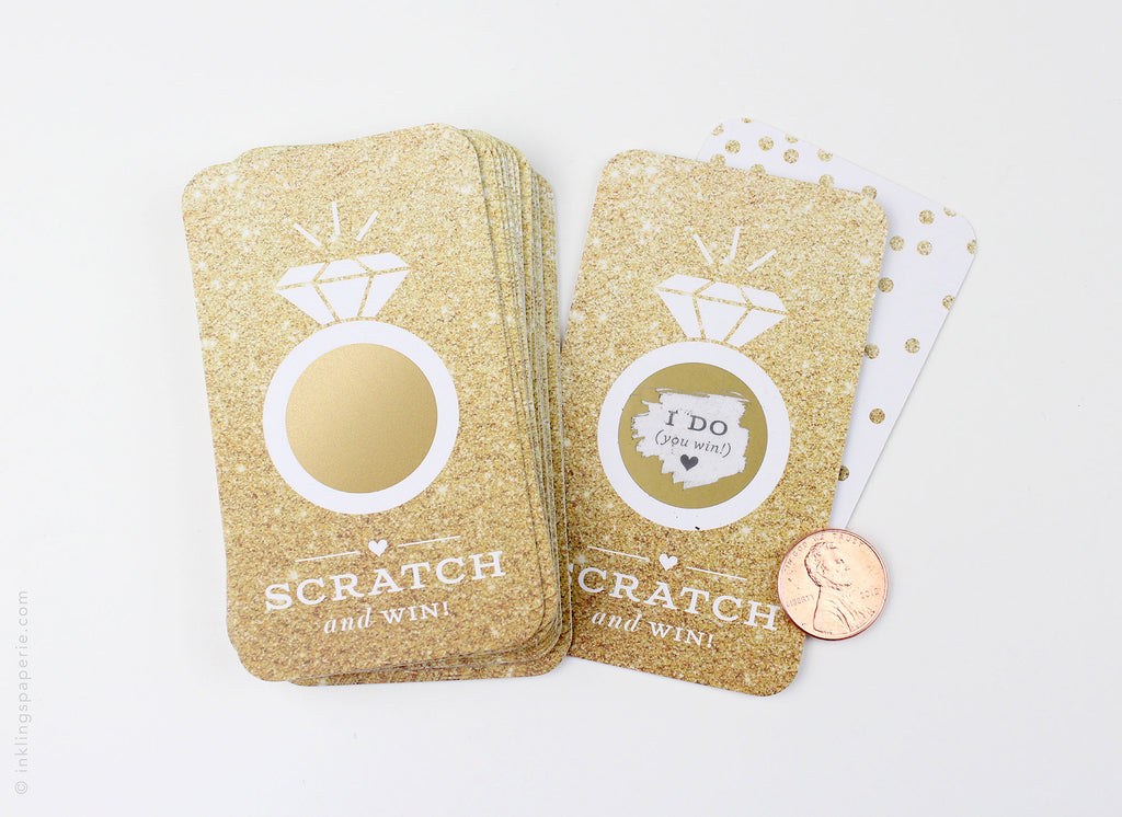 Bridal Scratch-off Game - Gold Glitter - Inklings Paperie