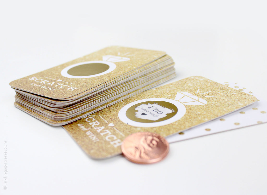 Bridal Scratch-off Game - Gold Glitter - Inklings Paperie