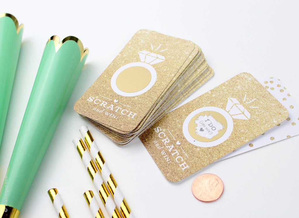 Bridal Scratch-off Game - Gold Glitter - Inklings Paperie